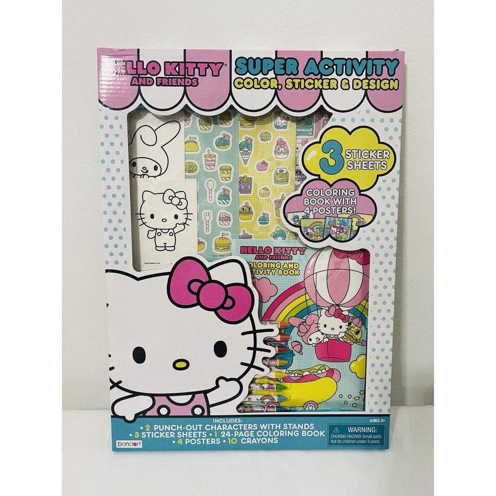 NEW! Hello Kitty & Friends Sanrio Kids Super‎ Activity Color, Sticker & Design